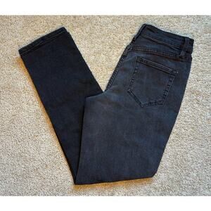 YMI Dream High Waisted Denim Distressed Straight Jeans Black Women's Size 28